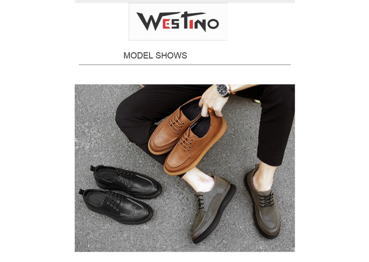Westino S823-1 - Màu Đen- Giày Phong Cách Trẻ Trung, Tăng Chiều Cao 6,5cm Đà Nẵng 