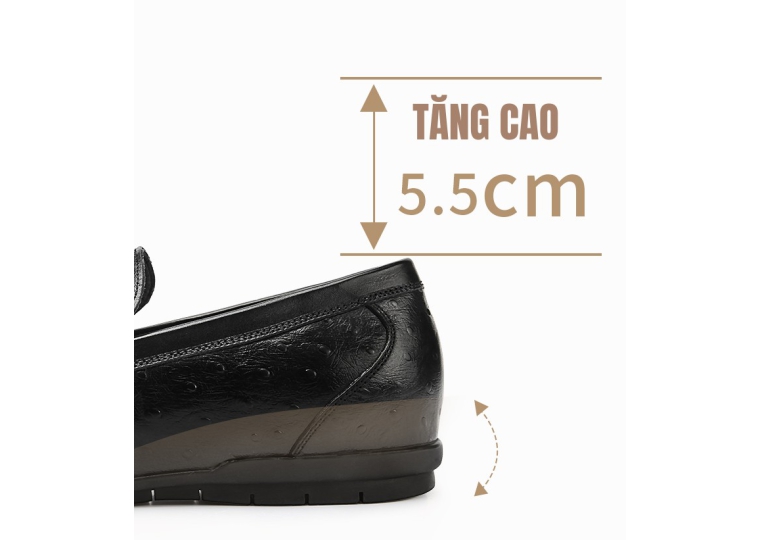 Westino S840-5 - Màu Đen - Dáng Giày Lười Đơn Giản, Tăng Chiều Cao đến 6cm Đà Nẵng 